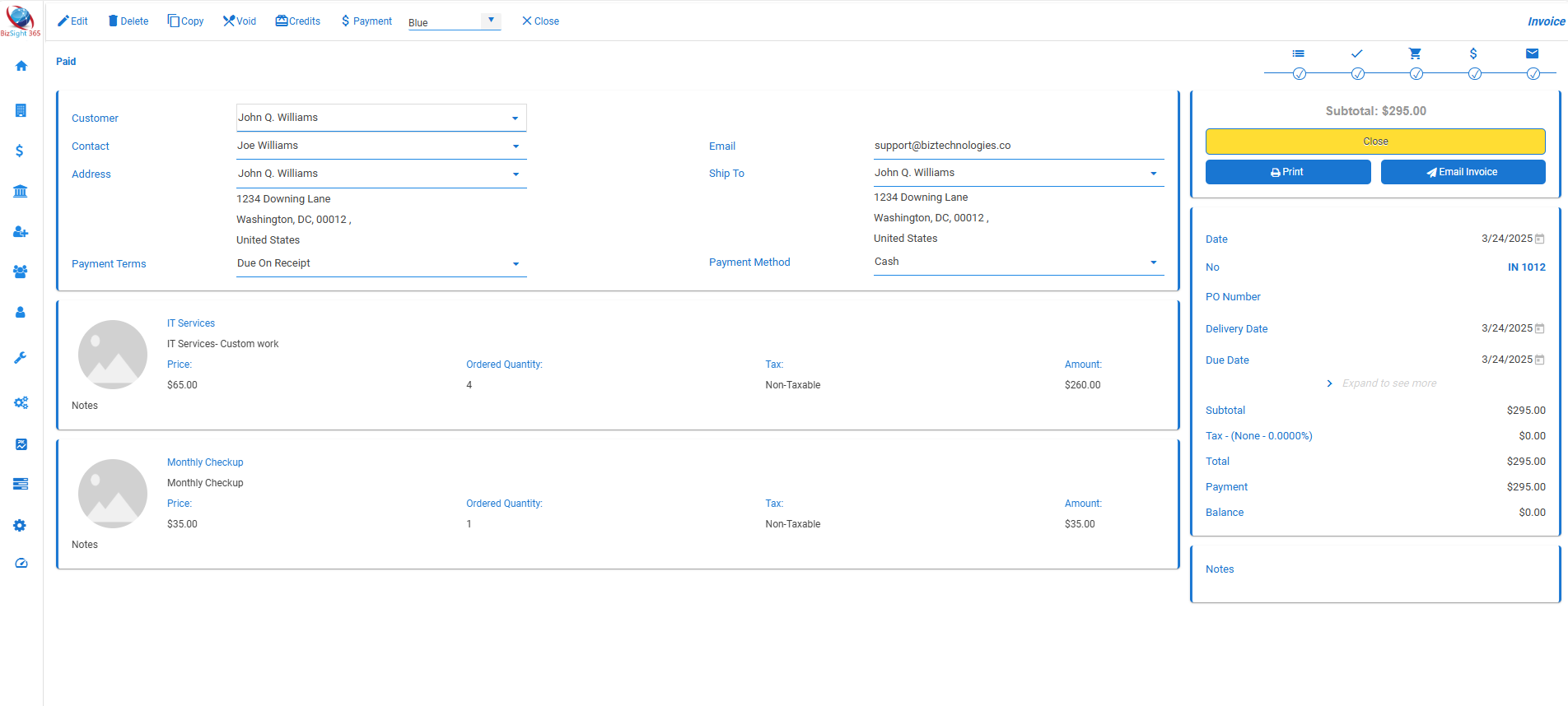 Invoice View