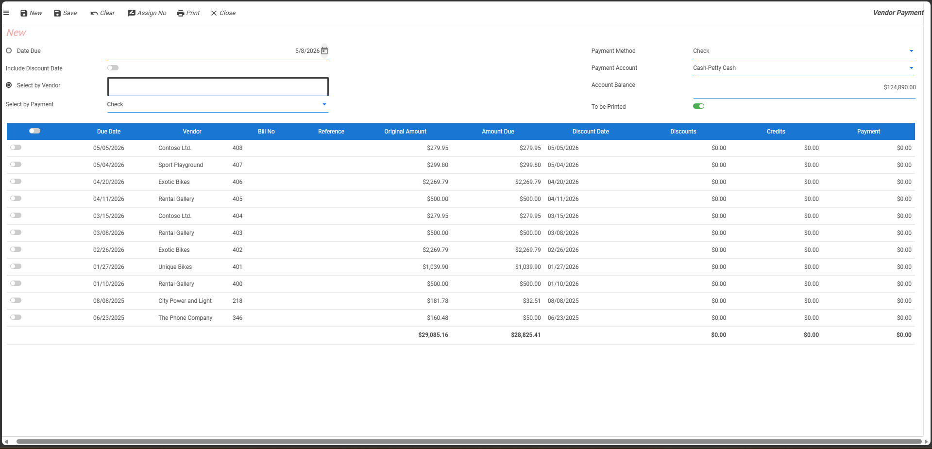 Vendor Payment